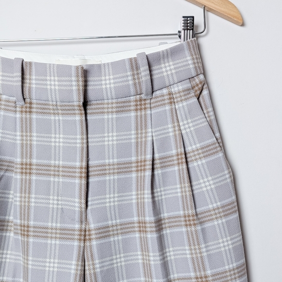 ARITZIA WILFRED Effortless Pants Plaid Purple 0 - Picture 9 of 16